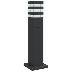 vidaXL udend&oslash;rs standerlampe med stikkontakt 50 cm aluminium sort