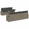 vidaXL Havesofa S&aelig;t 8 stk. Gr&aring; Poly Rattan