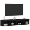 vidaXL tv-borde 2 stk. med LED-lys 80x30x30 cm sort