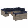 vidaXL sofas&aelig;t til haven 14 dele med hynder polyrattan gr&aring;