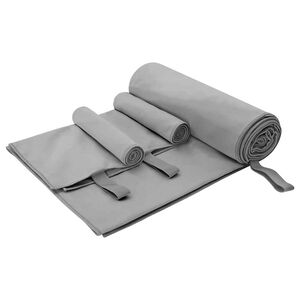 vidaXL Sports h&aring;ndkl&aelig;de s&aelig;t 3 stk. M&oslash;rkegr&aring; 210 x 100 cm