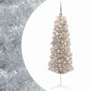 vidaXL Kunstigt slankt juletr&aelig; med julekugle 150 cm 150 LED'er