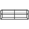 vidaXL tv-bord 120x40x40 cm hærdet glas sort