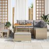 vidaXL Havesofa Sæt 8 pcs Beige polyrattan