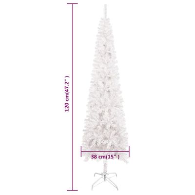 vidaXL smalt juletræ 120 cm hvid
