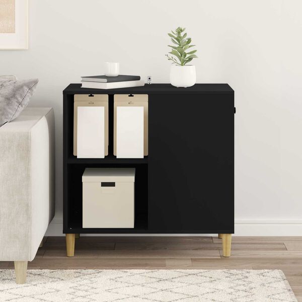 vidaXL Kat Hus Sort 72 x 42.5 x 70 cm Konstrueret tr&aelig;