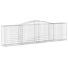 vidaXL buet gabionkurv 400x50x100/120 cm galvaniseret jern