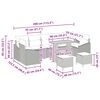 vidaXL Havesofa S&aelig;t med pude med opbevaring 10 pcs Beige Poly rattan