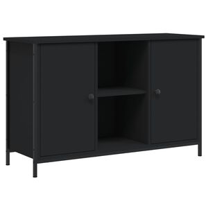 vidaXL tv-bord 100x35x65 cm konstrueret tr&aelig; sort