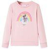 Sweatshirt til b&oslash;rn lys str. 92 lyser&oslash;d