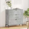 vidaXL Sideboard Beton Gr&aring; 79,5 x 33 x 82 cm Konstrueret tr&aelig;
