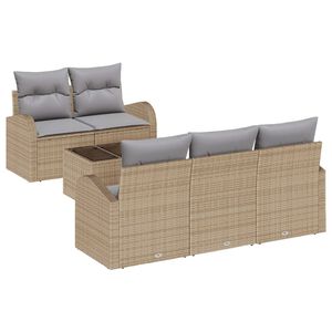 vidaXL Havesofa S&aelig;t Beige 55 x 55 x 37 cm polyrattan