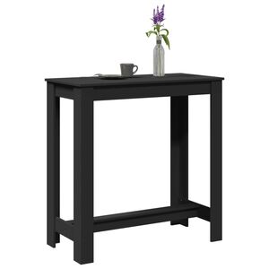 vidaXL barbord 102x50x103,5 cm konstrueret tr&aelig; sort
