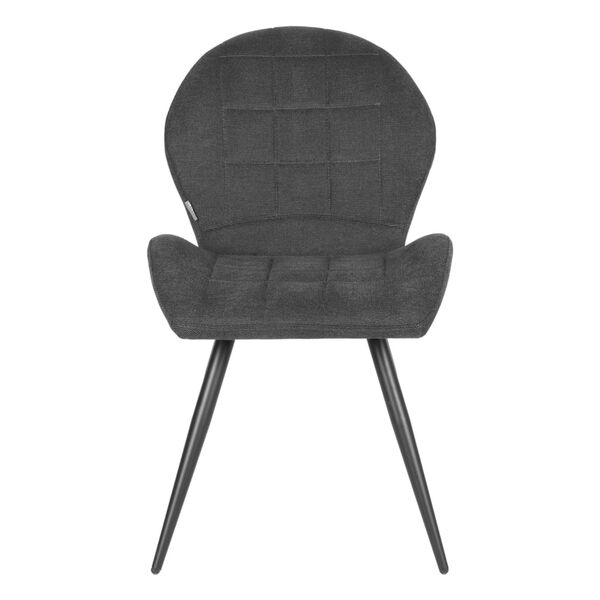 LABEL51 spisebordsstole 2 stk. Sil 51x64x87 cm v&aelig;vet antracitgr&aring;