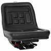 vidaXL Traktor s&aelig;de med affjedring Sort 39,5 x 52 x 43 cm St&aring;l og PVC
