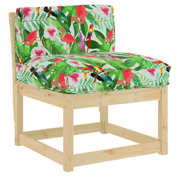 vidaXL Pude Blomstret Flerfarvet 70 x 40 x 12 cm Oxford stof