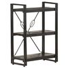 vidaXL bogreol m. 3 hylder 60x30x80 cm massivt mangotr&aelig; sort