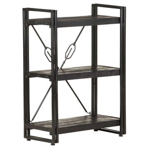 vidaXL bogreol m. 3 hylder 60x30x80 cm massivt mangotr&aelig; sort