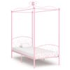 vidaXL sengestel til himmelseng 90 x 200 cm metal pink