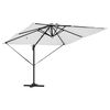 vidaXL Roma Parasol Beige 286 x 285 x 270 cm Aluminium og Polyester