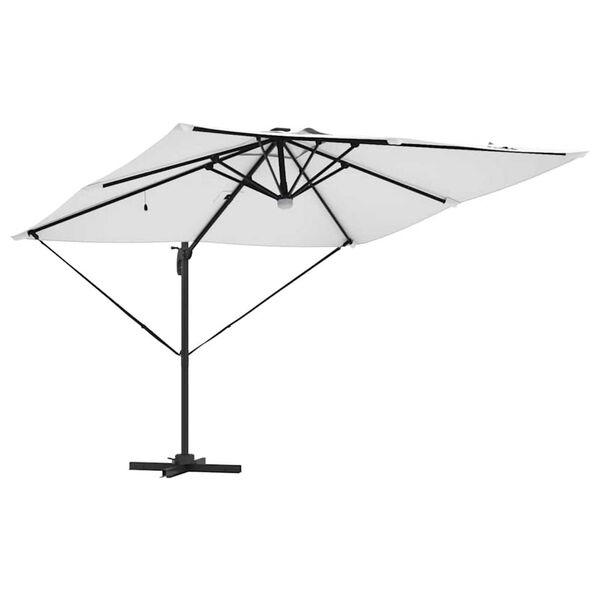 vidaXL Roma Parasol Beige 286 x 285 x 270 cm Aluminium og Polyester