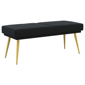 vidaXL Dobbeltlagret b&aelig;nk Sort 120 x 45 x 46 cm Fl&oslash;jl
