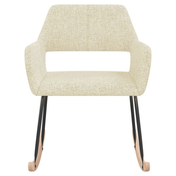 vidaXL gyngestol stof cremefarvet