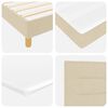 vidaXL Box spring seng med madras Creme 200 x 200 cm Stof