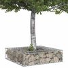 vidaXL Gabion h&oslash;jbed S&oslash;lv 80 x 80 x 20 cm Galvaniseret st&aring;l