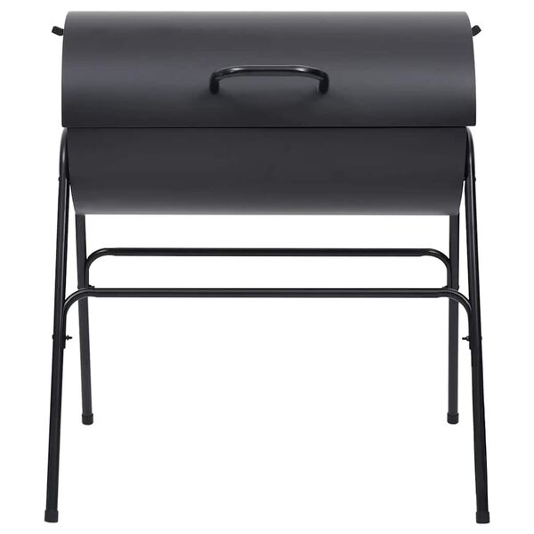 vidaXL tøndegrill med 2 grillriste 80x95x90 cm stål sort