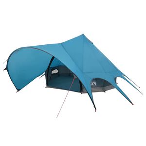 vidaXL Teepee Telt til 5 Personer Bl&aring; og gr&aring; 415 x 415 x 247 cm