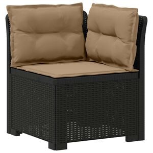vidaXL 1-personers Havem&oslash;belsofa med Pudefyld Rattan Look PP Antracit