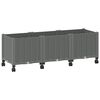 vidaXL Havekrukke med hjul Lysegr&aring; 120 x 40 x 48 cm PP
