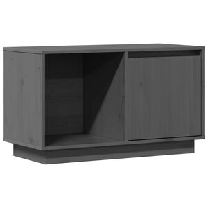 vidaXL tv-bord 74x35x44 cm massivt fyrretr&aelig; gr&aring;