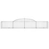 vidaXL buede gabionkurve 20 stk. 300x50x40/60 cm galvaniseret jern