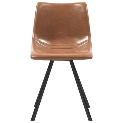 vidaXL spisebordsstole 4 stk. kunstlæder cognacfarvet
