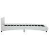 vidaXL sengestel med LED 100x200 cm kunstl&aelig;der hvid