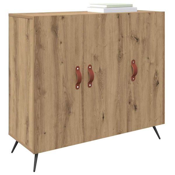 vidaXL Sideboard Artisan Egetr&aelig; 89,5 x 34 x 80 cm Konstrueret tr&aelig;