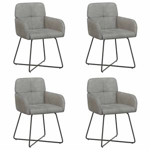 vidaXL Spisestole 4 stk. Fl&oslash;jl Lysegr&aring; 59 x 56,5 x 86 cm