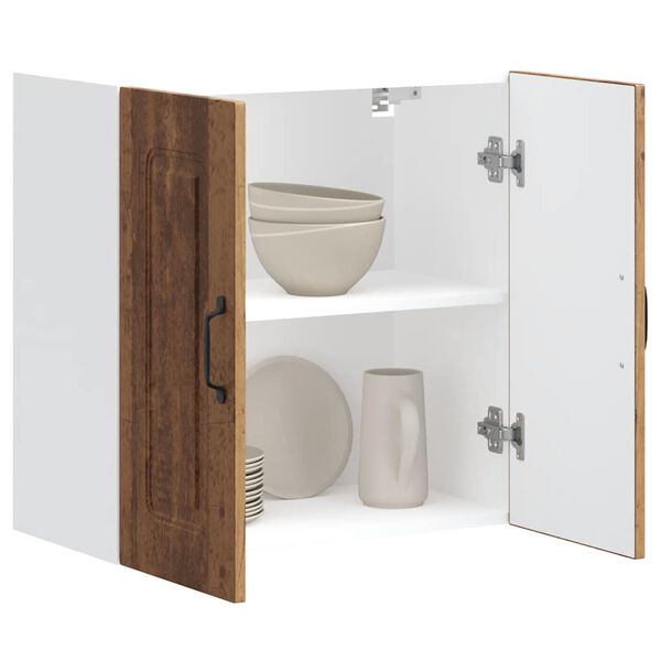 vidaXL k&oslash;kkenv&aelig;gskab Kalmar konstrueret tr&aelig; antikt tr&aelig;