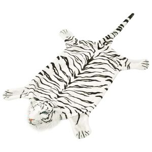 vidaXL tigert&aelig;ppe plys 144 cm hvid