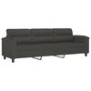 vidaXL 3-personers sofa m. puder hynder 210 cm mikrofiberstof m&oslash;rkegr&aring;