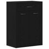 vidaXL Skostativ 60 x 35 x 84 cm Konstrueret tr&aelig; Sort eg