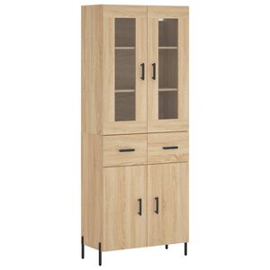 vidaXL h&oslash;jskab 69,5x34x180 cm konstrueret tr&aelig; sonoma-eg
