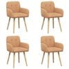 vidaXL Spisestole 4 stk. Boucl&eacute; Beige 59 x 57 x 85 cm