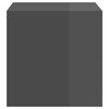 vidaXL vægskab 37x37x37 cm konstrueret træ grå højglans