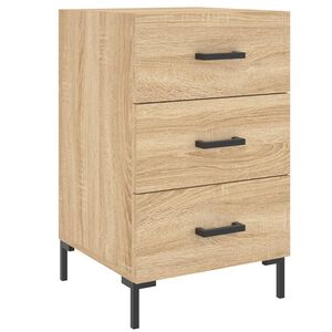 vidaXL sengebord 40x40x66 cm konstrueret tr&aelig; sonoma-eg