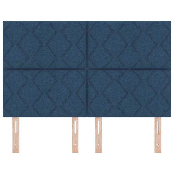 vidaXL Hovedg&aelig;rde med hovedg&aelig;rde Bl&aring; 160 cm Faux l&aelig;der