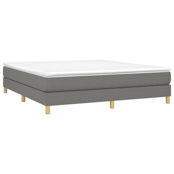 vidaXL Boxspring sengeramme 160x200 cm stof mørkegrå