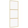 vidaXL skyded&oslash;r 76x205 cm klart sikkerhedsglas og aluminium guldfarvet